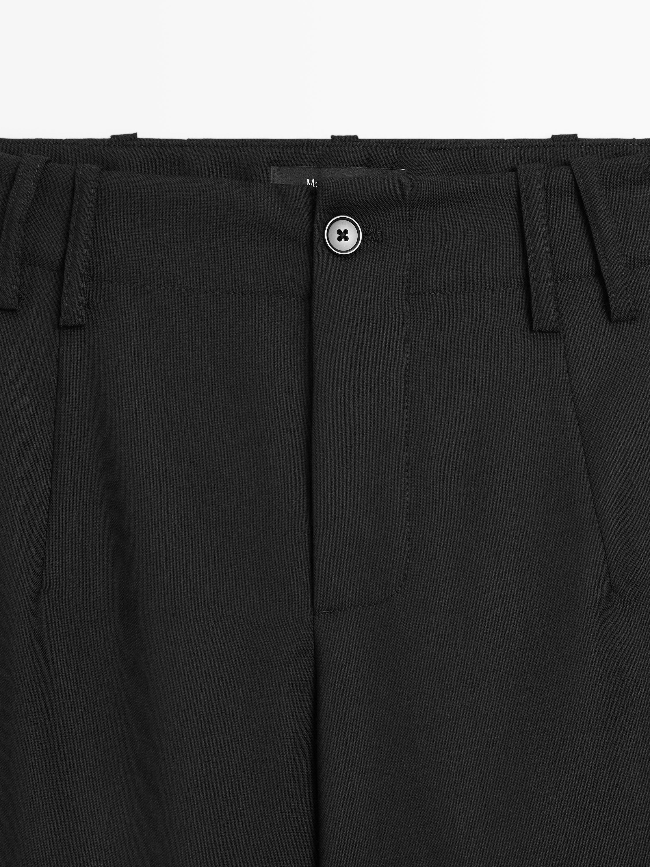 Pantalon boyfriend 100 % laine